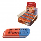 Ластик Koh-I-Noor, каучуковый, арт.6521/80, комбинированный, сине-красный, 40х15х7мм, ст.84 Ластик Koh-I-Noor, каучуковый, арт.6521/80, комбинированный, сине-красный, 40х15х7мм, ст.84