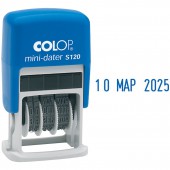 Штамп датер мини Colop S120, шрифт 3,8мм месяц букв., ст.1