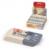 Ластик Koh-I-Noor, каучуковый, арт.6541/80, комбинированный, бело-серый, 42х14х8мм, ст.80 Ластик Koh-I-Noor, каучуковый, арт.6541/80, комбинированный, бело-серый, 42х14х8мм, ст.80