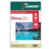 Фотобумага Lomond Glossy, А4, 130 гр/м2, 25л, глянцевая, односторонняя, ст.1