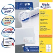 Этикетки самокл. Avery Zweckform, 12-дел., 100 л/уп Этикетки самокл. Avery Zweckform, 12-дел., 100 л/уп