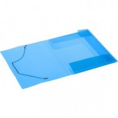 Папка на резинке, пластик, А5, "Attache", прозрачная синяя,   корешок 15мм, арт.Т215/07, ст.50