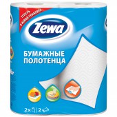 Полотенца бумажные рулонные "Zewa", 2-слойные, белые с тисн., 2рул./уп, ст.12