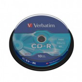 Диск CD-R Verbatim, 700Mb 52x, на шпинделе 10шт./уп., ст.1