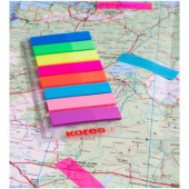 Закладки  пласт. 8цв.по 25л, Kores Film, 12ммх45, яркие цвета, на линейке ст.1 Закладки  пласт. 8цв.по 25л, Kores Film, 12ммх45, яркие цвета, на линейке ст.1