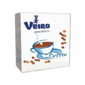 Салфетки Veiro, 1сл. 24*24, 50л, белые с рисунком, ст.1 Салфетки Veiro, 1сл. 24*24, 50л, белые с рисунком, ст.1