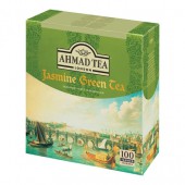 Чай зеленый Ahmad Tea Green Jasmine, жасмин, 100пак/уп, ст.12