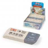 Ластик Koh-I-Noor, каучуковый, арт.6541/40, комбинированный, бело-серый, 56х19х7мм, ст.40 Ластик Koh-I-Noor, каучуковый, арт.6541/40, комбинированный, бело-серый, 56х19х7мм, ст.40