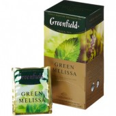Чай зеленый Greenfield Green Melissa, мелиса, мята, 25пак/уп., ст.1
