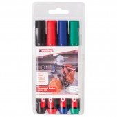 Маркер перманентный Edding E-300, набор 4 цвета, ст. 10 Маркер перманентный Edding E-300, набор 4 цвета, ст. 10