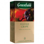 Чай травяной Greenfield Festive Grape, шиповник, гибискус, виноград, яблоко, 25пак/уп., ст.1