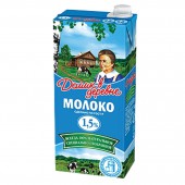 Молоко Домик в деревне 1,5% 0,95л ст.1