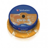 Диск DVD-R на шпинделе Verbatim, 4,7 Gb, 25шт/уп.  ст.1
