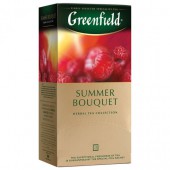Чай травяной Greenfield Summer Bouquet, шиповник, гибискус, малина, 25пак/уп., ст.1