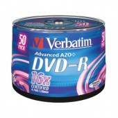 Диск DVD-R Verbatim 4,7 Gb, 16x на шпинделе 50 шт/уп., ст.1