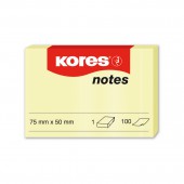Липкие блоки 75х 50мм, Kores, желтые, 100л, ст.1 Липкие блоки 75х 50мм, Kores, желтые, 100л, ст.1
