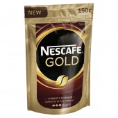 Кофе растворимый Nescafe Gold, сублимированный, 150г, пакет, ст.12
