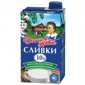 Сливки "Домик в Деревне", натуральные, жирность 10%, 480г Сливки "Домик в Деревне", натуральные, жирность 10%, 480г