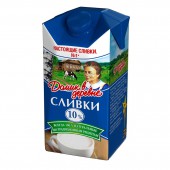 Сливки "Домик в Деревне", натуральные, жирность 10%, 480г Сливки "Домик в Деревне", натуральные, жирность 10%, 480г