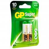 Элементы питания батарейка GP Super, AA/316/LR6, алкалиновые, 2 шт./уп., ст.1 Элементы питания батарейка GP Super, AA/316/LR6, алкалиновые, 2 шт./уп., ст.1