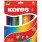 Карандаши цветные 24цв, Kores Kolores, трехгранные, с точилкой, D=6.9мм, L=175мм, ст.12