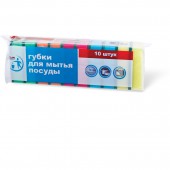 Губка д/посуды "Paclan", 5х8см, 10шт/уп., ст.1 Губка д/посуды "Paclan", 5х8см, 10шт/уп., ст.1