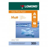 Фотобумага Lomond Matt, А4, 205гр/м2, 50л., матовая, односторонняя, ст.1