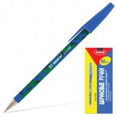 Ручка шариковая Beifa aa110D, 0,5мм, синяя, прорезин.корпус, ст.50