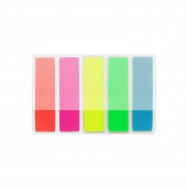 Закладки  пласт. 5цв.по 20л, Attache, 12ммх45, ст.1 Закладки  пласт. 5цв.по 20л, Attache, 12ммх45, ст.1