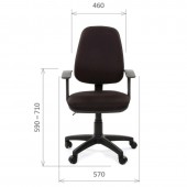 Кресло офисное ch-661, ткань, пластик, черное
