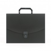 Папка-портфель пластик , А4, Attache, черный, с замком, 240×317×30мм