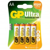 Элементы питания батарейка GP Ultra, AA/LR6/15AU алкалин. 4шт/уп