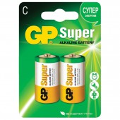 Элементы питания батарейка GP Super, C/343/LR14, 1.5В, алкалиновые, 2шт./уп, ст.1