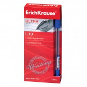 Ручка шариковая Erich Krause Ultra L-10, синяя, маслян.основа 0,6мм ст.12