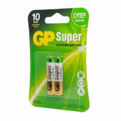 Элементы питания батарейка GP Super, AAA/286/LR03, алкалиновые, 2шт/уп ст.1 Элементы питания батарейка GP Super, AAA/286/LR03, алкалиновые, 2шт/уп ст.1
