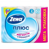 Бумага туалетная "Zewa Plus" 2-слойная, белая, 12 рул./уп, ст.1 Бумага туалетная "Zewa Plus" 2-слойная, белая, 12 рул./уп, ст.1
