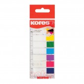 Закладки  пласт. 8цв.по 15л, Kores, 12ммх45, двухцв.на линейке , ст.1 Закладки  пласт. 8цв.по 15л, Kores, 12ммх45, двухцв.на линейке , ст.1