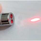 Указка лазерная RP-24, светодиод+красный лазер, 50м, металл, ст.1