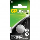 Элементы питания батарейка GP CR2016, 3V, литий, ст.1 Элементы питания батарейка GP CR2016, 3V, литий, ст.1