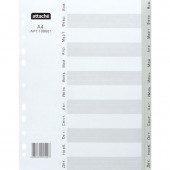 Разделитель А4, пластик, 12 листов, по месяцам, Attache, ст.1 Разделитель А4, пластик, 12 листов, по месяцам, Attache, ст.1