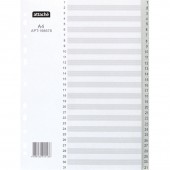 Разделитель А4, пластик, 31 лист, цифровой, Attache, с индексами, ст.1