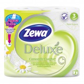 Бумага туалетная "Zewa Deluxe" 3-слойная, белая, аромат. Ромашка, 4 рул./уп, ст.1 Бумага туалетная "Zewa Deluxe" 3-слойная, белая, аромат. Ромашка, 4 рул./уп, ст.1