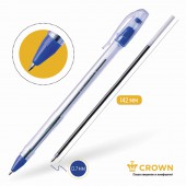 Ручка шариковая Crown "Oil Jell", на масляной основе, синяя ст.1