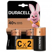 Элементы питания батарейка Duracell C/343/LR14, алкалиновые, 2шт/уп ст.1 Элементы питания батарейка Duracell C/343/LR14, алкалиновые, 2шт/уп ст.1