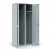 Шкаф для одежды металлический 800х500х1860, 2-створчатый, серый, ст.1