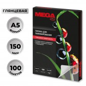 Заготовки для ламинирования Pro Mega Office 154х216 (А5), 100шт/уп Заготовки для ламинирования Pro Mega Office 154х216 (А5), 100шт/уп