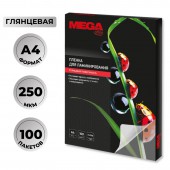 Заготовки для ламинирования Pro Mega Office 216х303 (А4), 100шт/уп Заготовки для ламинирования Pro Mega Office 216х303 (А4), 100шт/уп