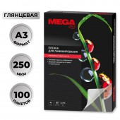 Заготовки для ламинирования Pro Mega Office 303х426 (А3), 100шт/уп Заготовки для ламинирования Pro Mega Office 303х426 (А3), 100шт/уп