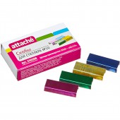 Скобы для степлера №10 Attache, цветное ассорти Скобы для степлера №10 Attache, цветное ассорти