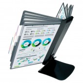 Демо-система настольная, Mega Office Fds016, метал. основа, 10 панелей, цвет черный, ст.1
